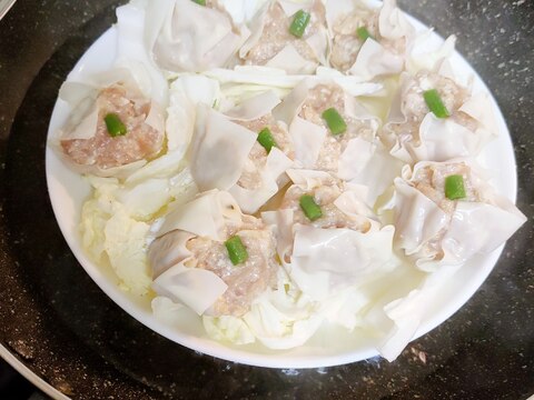 鶏と豚のミンチでヘルシーシュウマイ☆